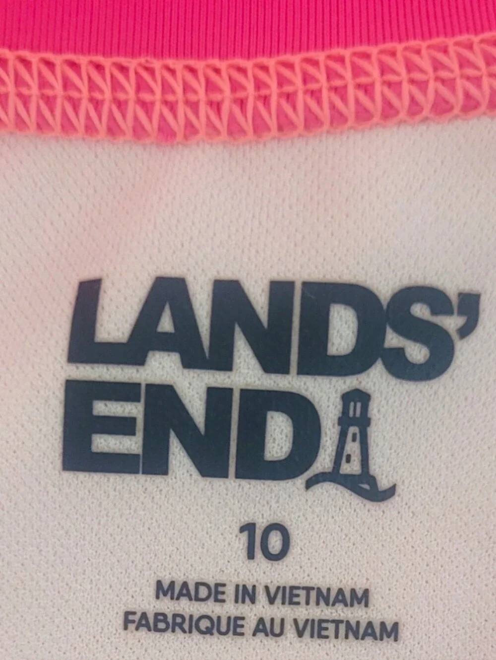 Lands' End Girl's Long Sleeve Half-zip Rash-Guard One-piece Swimsuit